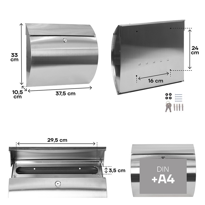 Aura Inoxidable Buzón Exterior Gran Capacidad | ARREGUI