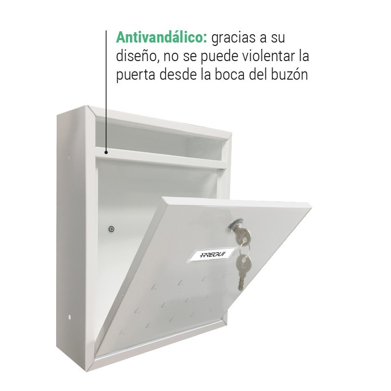 Mira|Buzón vertical para interior con relieve geométrico| ARREGUI