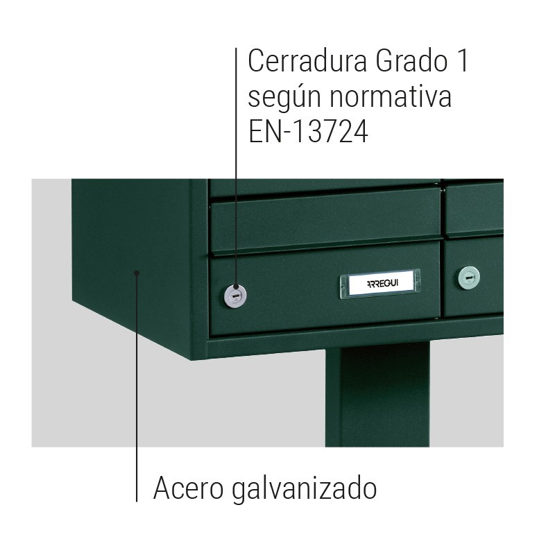 AGRO|Buzón horizontal pluridomiciario con tejado| ARREGUI