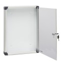 Panel de Anuncios de Aluminio con Capacidad para 1 Hoja DIN A4, Panel de Anuncios con Cerradura de Llave