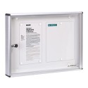 Panel de Anuncios de Aluminio con Capacidad para 2 Hojas DIN A4, Panel de Anuncios con Cerradura de Llave