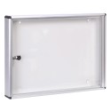 Panel de Anuncios de Aluminio con Capacidad para 2 Hojas DIN A4, Panel de Anuncios con Cerradura de Llave