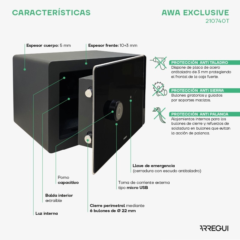 Caja Fuerte de Sobreponer AWA Exclusive Edition | ARREGUI