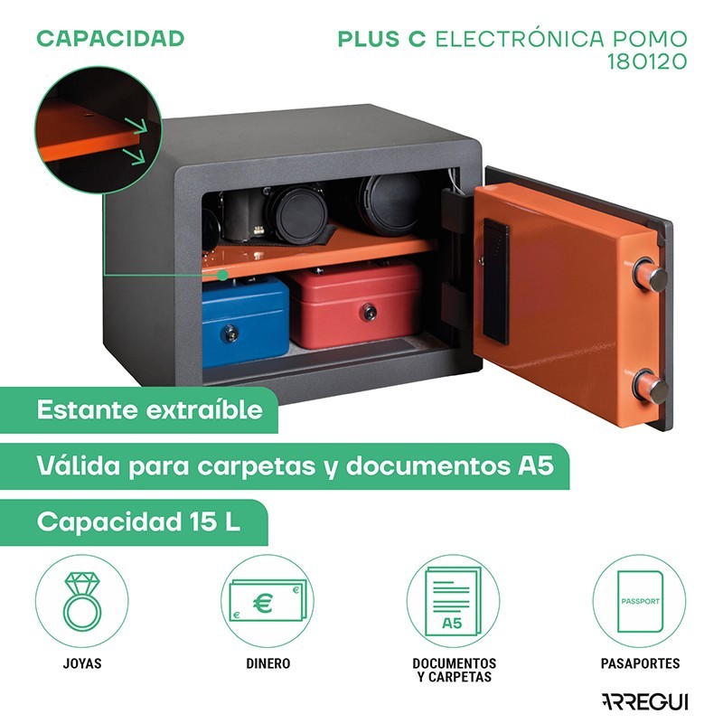 Caja Fuerte de Sobreponer Plus C Electrónica | ARREGUI