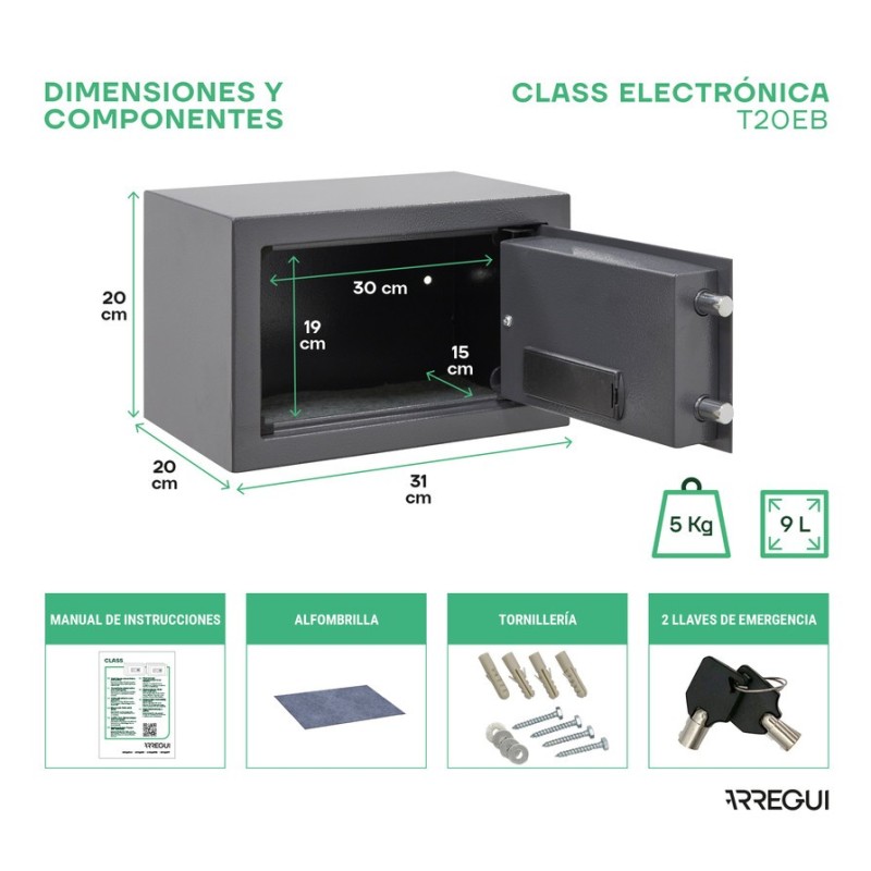 Caja Fuerte de Sobreponer Class Electrónica | ARREGUI