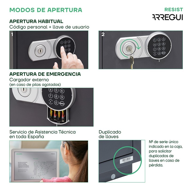 Caja Fuerte de Sobreponer Resist Ignífuga | ARREGUI