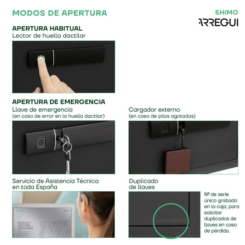 Caja Fuerte de Sobreponer Shimo Fingerprint | ARREGUI