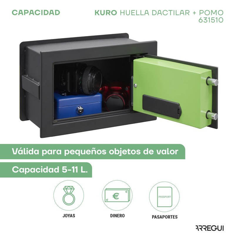 Caja Fuerte de Empotrar Kuro Fingerprint | ARREGUI