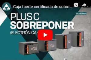 Video caja fuerte PLUS C sobreponer, apertura electrónica más llave